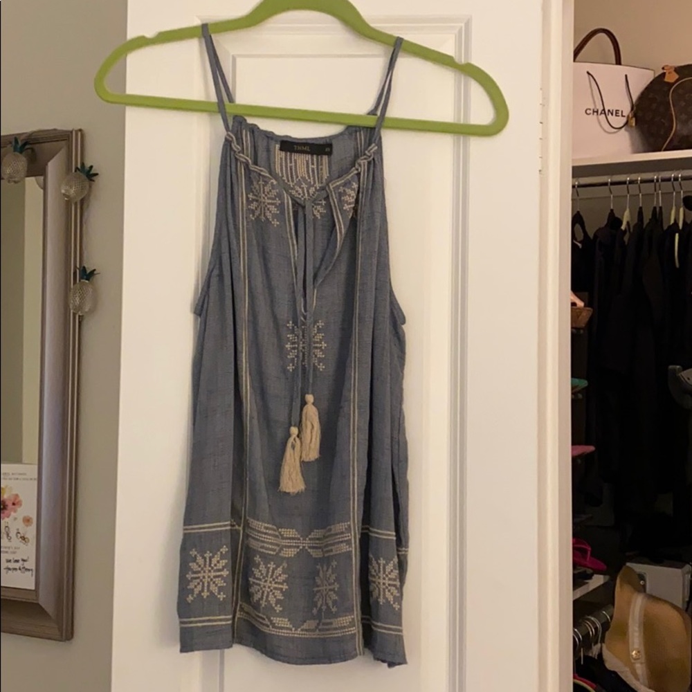 Tank top with tassels